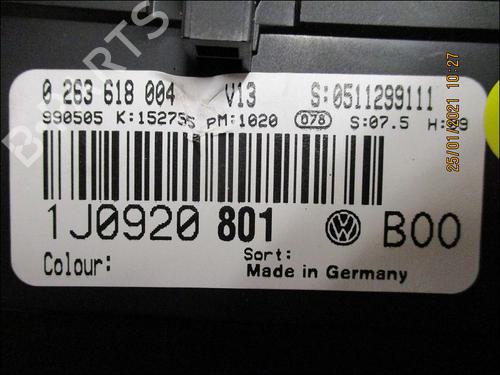 Instrument cluster VW GOLF IV (1J1) 1.4 16V | BP23170230C47 