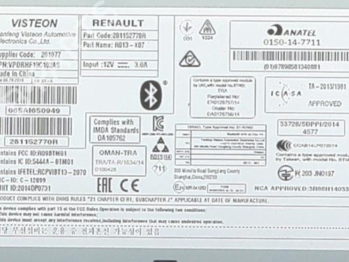 Radio RENAULT TWINGO III (BCM_, BCA_) 0.9 TCe 90 (BCM9, BCM2) | BP37503433E6 - Image 2