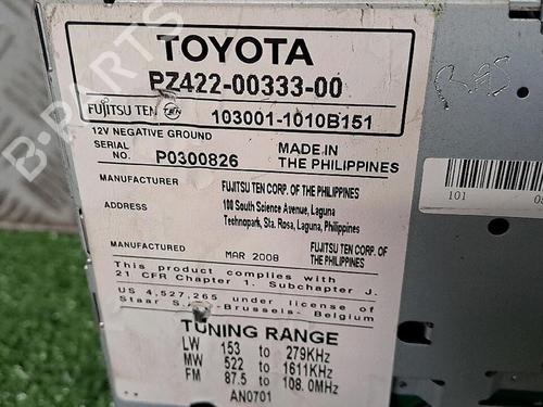 Radio TOYOTA YARIS (_P9_) 1.4 D-4D (NLP90_, NLP90R) | BP30076671E6