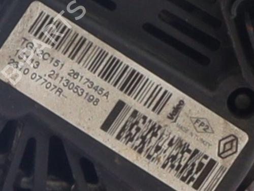 Used Alternator Alternator DACIA DUSTER (HS_) 1.5 dCi (86 hp) 33168861 33168861