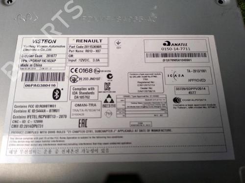 Radio RENAULT TWINGO III (BCM_, BCA_) 1.0 SCe 70 | BP30071884E6 