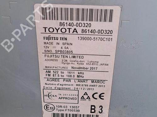 Radio TOYOTA YARIS (_P13_) 1.0 (KSP130_, KSP130) | BP29948512E6