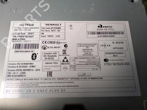 Bilradio RENAULT TWINGO III (BCM_, BCA_) 1.0 SCe 70 | BP12228845E6 