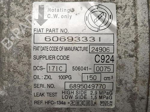 AC compressor ALFA ROMEO 159 Sportwagon (939_) 1.9 JTDM 16V (939BXC1B, 939BXC12) | BP29950267M34 