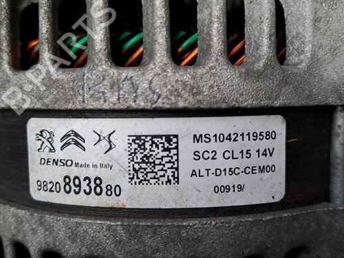 Alternator PEUGEOT 208 I (CA_, CC_) 1.5 BlueHDI 100 | BP19934202M7 