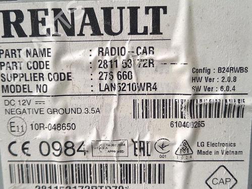 Radio RENAULT CLIO IV (BH_) 1.5 dCi 90 | BP30074220E6 