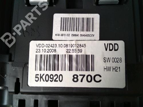 Instrument cluster VW GOLF VI (5K1) 2.0 TDI | BP11405236C47 