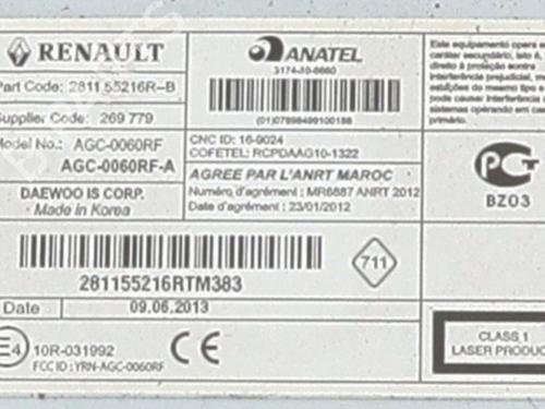 Radio DACIA SANDERO II TCe 90 (B8M1, B8MA, B8AC) | BP40002201E6 - Image 2