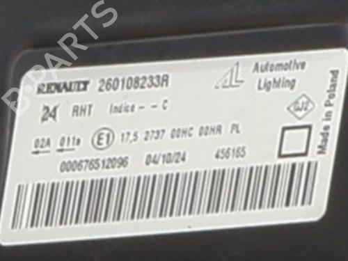 Højre forlygte Højre forlygte DACIA DUSTER (HS_) 1.5 dCi (86 hp) 37076141 37076141