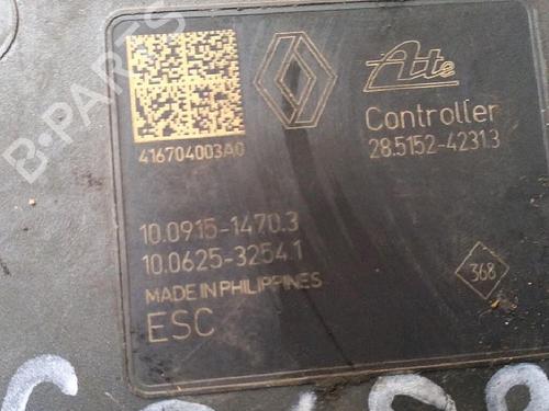 Used ABS pump RENAULT MEGANE IV Hatchback (B9A/M/N_) 1.5 dCi 110 (B9A3) (110 hp) 29950796