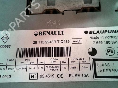 Radio RENAULT MEGANE III Coupe (DZ0/1_) 2.0 TCe (DZ1N) | BP30073605E6
