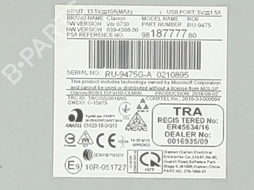 Radio CITROËN C3 III (SX) 1.2 PureTech 82 | BP30610986E6  - Image 6