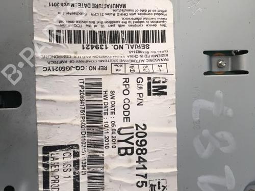 Radio CHEVROLET CRUZE (J300)  | BP30069449E6 