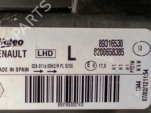 Scheinwerfer links RENAULT MODUS / GRAND MODUS (F/JP0_) 1.5 dCi 75 | BP29953151C28