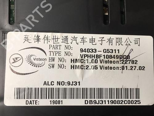 Instrument cluster KIA NIRO I (DE) 1.6 GDI Hybrid | BP30070508C47