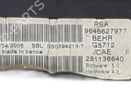Used Climate control Climate control PEUGEOT 307 CC (3B) 1.6 16V (110 hp) 34501486 34501486