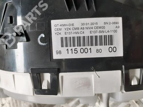 Instrument cluster PEUGEOT 208 I (CA_, CC_) 1.6 BlueHDi 120 | BP11405072C47 