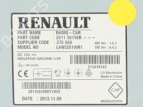 Radio RENAULT CAPTUR I (J5_, H5_) 1.5 dCi 90 (J5N4, J5M5, J5MW, J5M6, J5AL, J5AJ) | BP32527304E6  - Image 7
