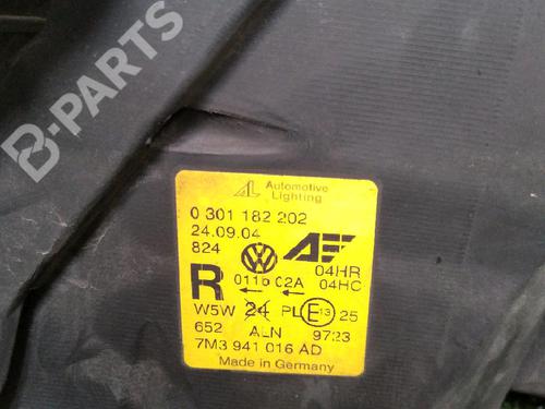 Right headlight VW SHARAN (7M8, 7M9, 7M6) 1.9 TDI | BP11409534C29 