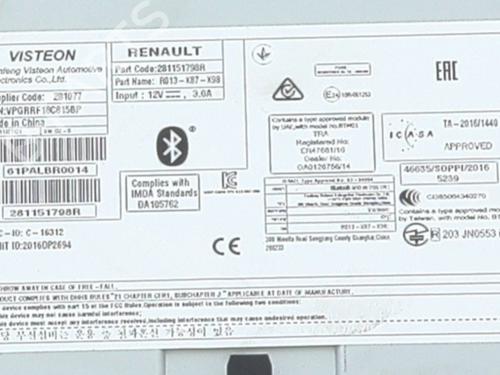 Radio DACIA SPRING EV (B6M1) | BP37731054E6 - Image 2