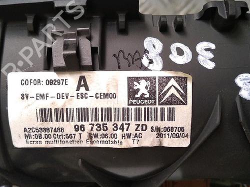 Used Display monitor PEUGEOT 308 I (4A_, 4C_) 1.6 HDi (92 hp) 30071014