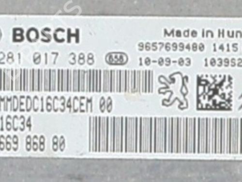 Engine control unit (ECU) CITROËN C3 II (SC_) 1.4 HDi 70 (SC8HZC, SC8HR0, SC8HP4) | BP38562286M57 - Image 7