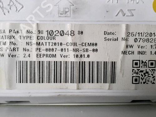 Instrument cluster PEUGEOT 208 I (CA_, CC_) 1.6 BlueHDi 120 | BP29950791C47