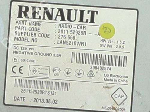 Used Radio Radio RENAULT CLIO IV (BH_) 1.5 dCi 75 (75 hp) 31353686 31353686