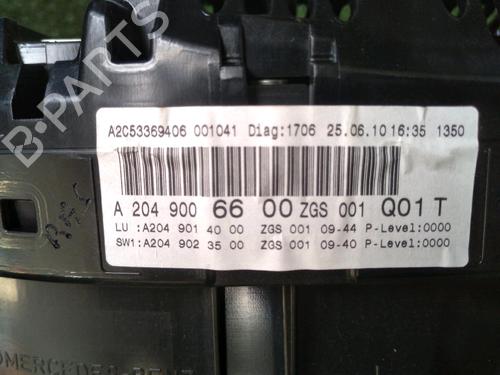 Instrument cluster MERCEDES-BENZ C-CLASS (W204) C 200 CDI (204.001) | BP17157169C47 