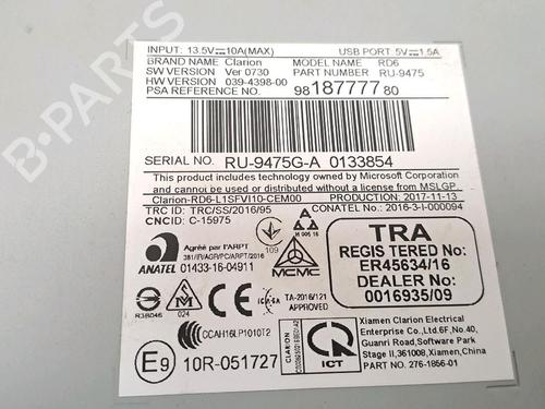 Used Radio Radio CITROËN C3 III (SX) 1.6 BlueHDi 75 (75 hp) 29950438 29950438