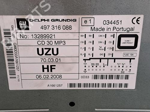 Używane Radio OPEL CORSA D (S07) 1.3 CDTI (L08, L68) (95 hp) 29948495