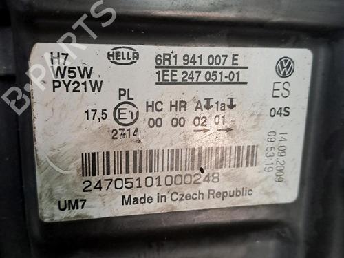 Left headlight VW POLO V (6R1, 6C1) 1.6 TDI | BP22940852C28 