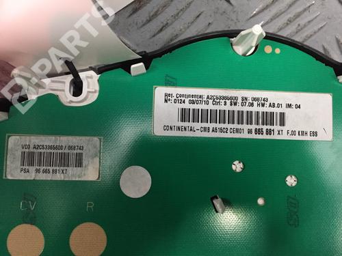 Instrument cluster CITROËN C3 II (SC_) 1.4 VTi 95 | BP11402452C47 