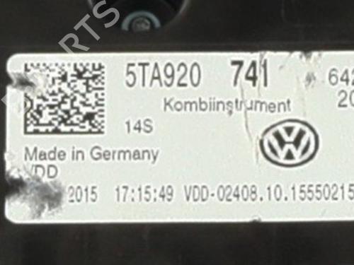 Instrument cluster VW TOURAN (5T1) 1.6 TDI | BP31597664C47