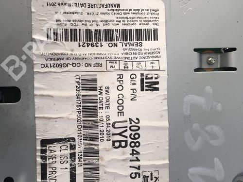 Radio CHEVROLET CRUZE (J300)  | BP11402627E6 