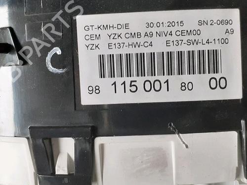 Instrument cluster PEUGEOT 208 I (CA_, CC_) 1.6 BlueHDi 120 | BP29950791C47