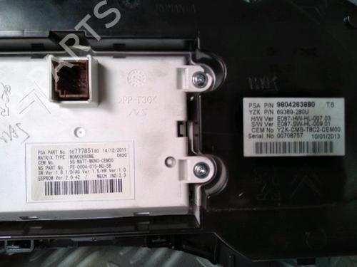 Instrument cluster PEUGEOT 3008 I MPV (0U_) 1.6 HDi | BP30071159C47 