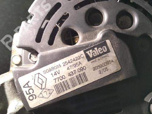 Alternator RENAULT CLIO II (BB_, CB_) 1.2 16V (BB05, BB0W, BB11, BB27, BB2T, BB2U, BB2V, CB05,... | BP11409626M7 