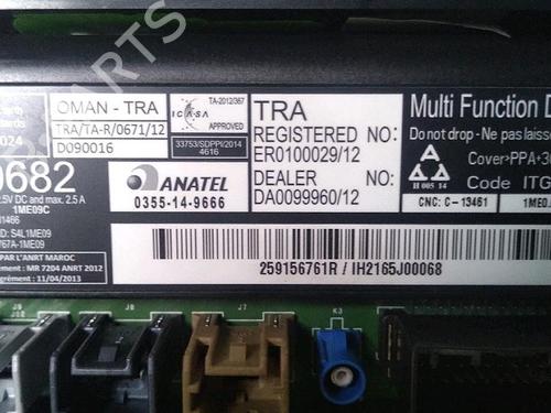 Display monitor RENAULT MEGANE III Hatchback (BZ0/1_, B3_) 1.5 dCi (BZ09, BZ0D, BZ1W, BZ29, BZ14) | BP30071368C48 