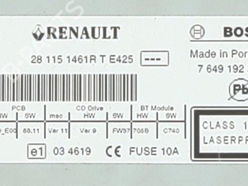 Radio RENAULT TWINGO II (CN0_) 1.2 16V (CN04, CN0B) | BP36640417E6 - Image 2