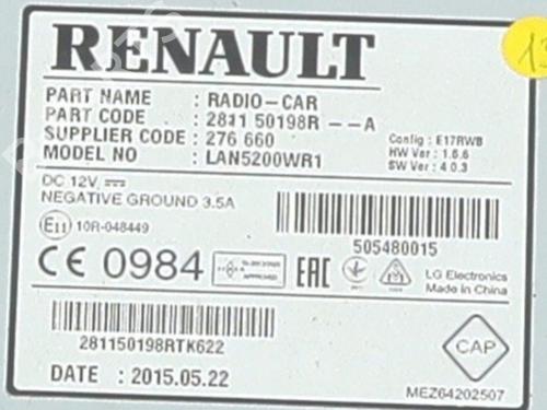 Radio RENAULT CAPTUR I (J5_, H5_) 1.2 TCe 120 | BP36655479E6 - Image 2