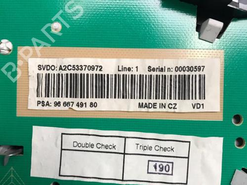 Instrument cluster PEUGEOT 207 CC (WD_) 1.6 HDi | BP30074380C47 