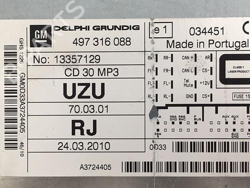 Radio OPEL CORSA D (S07) 1.2 (L08, L68) | BP30069939E6 