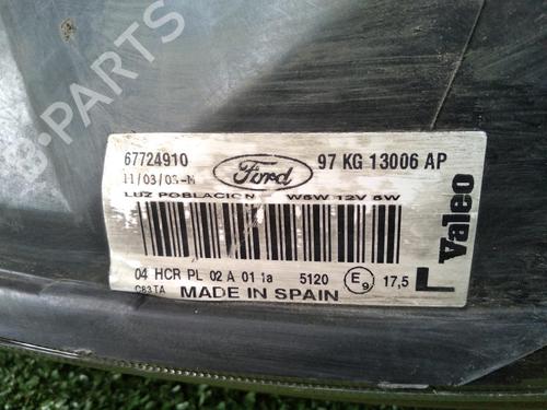 Left headlight FORD STREET KA (RL2) 1.6 | BP17211706C28 