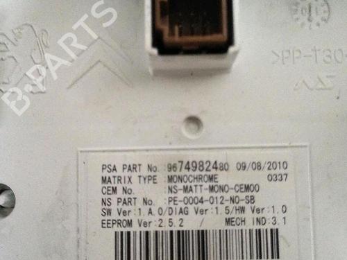 Instrument cluster PEUGEOT 3008 I MPV (0U_) 1.6 HDi | BP30073266C47 