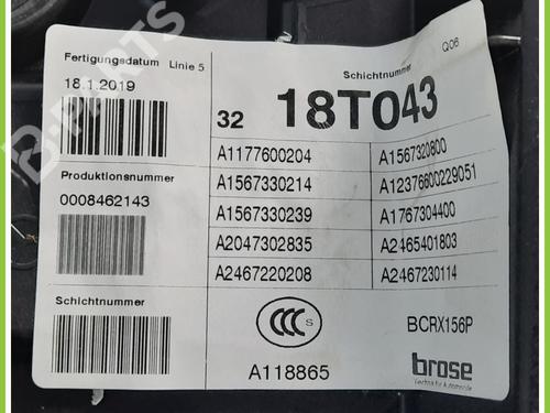 Rudehejsemekanisme Højre bagtil MERCEDES-BENZ GLA-CLASS (X156) GLA 200 CDI / d (156.908) | BP11719905C25 