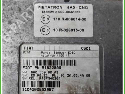 Engine control unit (ECU) FIAT PANDA (169_) 1.2 Natural Power (169.AXB1A) | BP40131129M57 - Image 2
