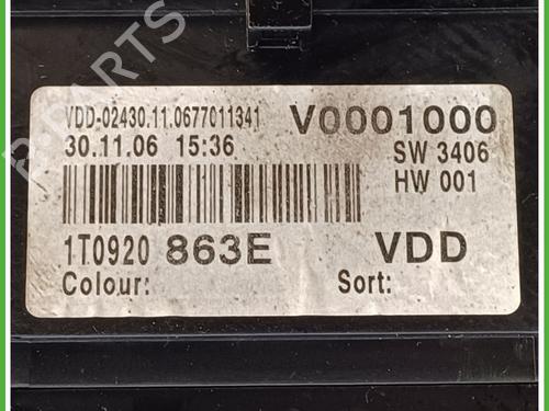 Instrument cluster VW TOURAN (1T1, 1T2) 1.9 TDI | BP18900565C47