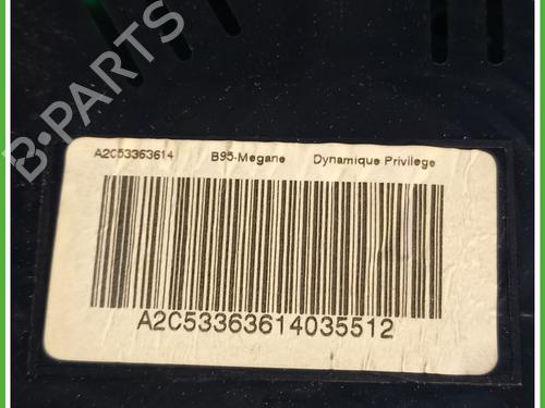 Instrument cluster RENAULT MEGANE III Hatchback (BZ0/1_, B3_) 1.5 dCi (BZ09, BZ0D, BZ1W, BZ29, BZ14) | BP31123961C47 