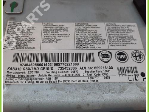 Driver airbag FIAT 500 (312_) 1.2 (312AXA1A) | BP11368139C9 
